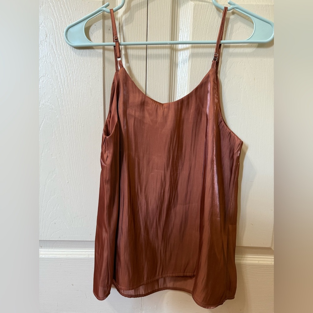 NWT a new day orange satin tank top - Picture 5 of 7